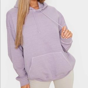 lilac washed oversized hoodie